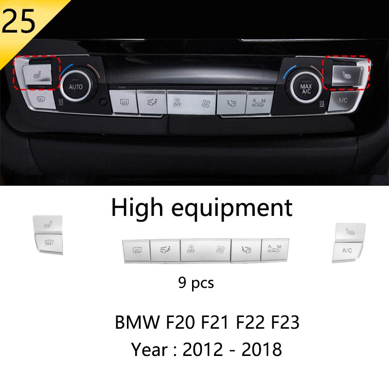For BMW 1 2 Series F20 F21 F22 F23 Carbon fiber Car Control CD Panel Cover Trim Air conditioning Outlet Frame Decoration Sticker LNYCP1