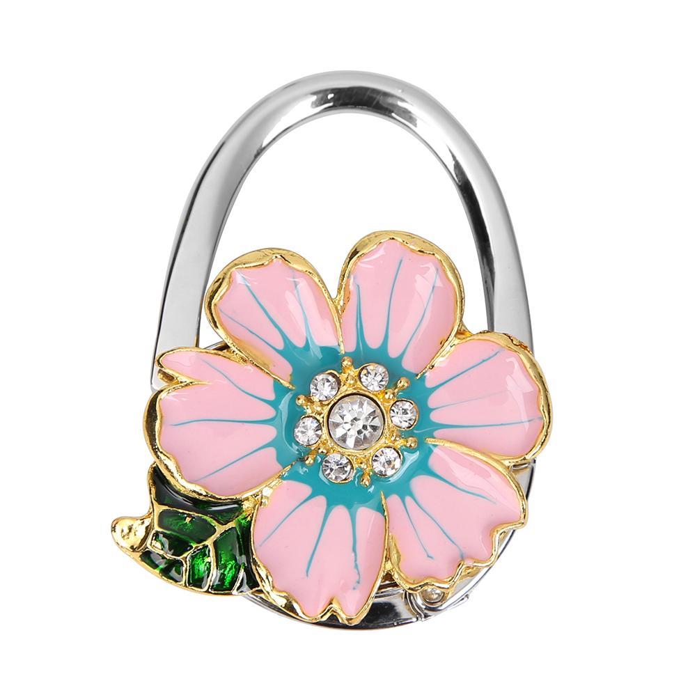 Flower Portable Handbag Bag Hanger Hook Fashion Purse Holder Unique Bag Parts Accessories Instant Bag Hanger for Table Desk