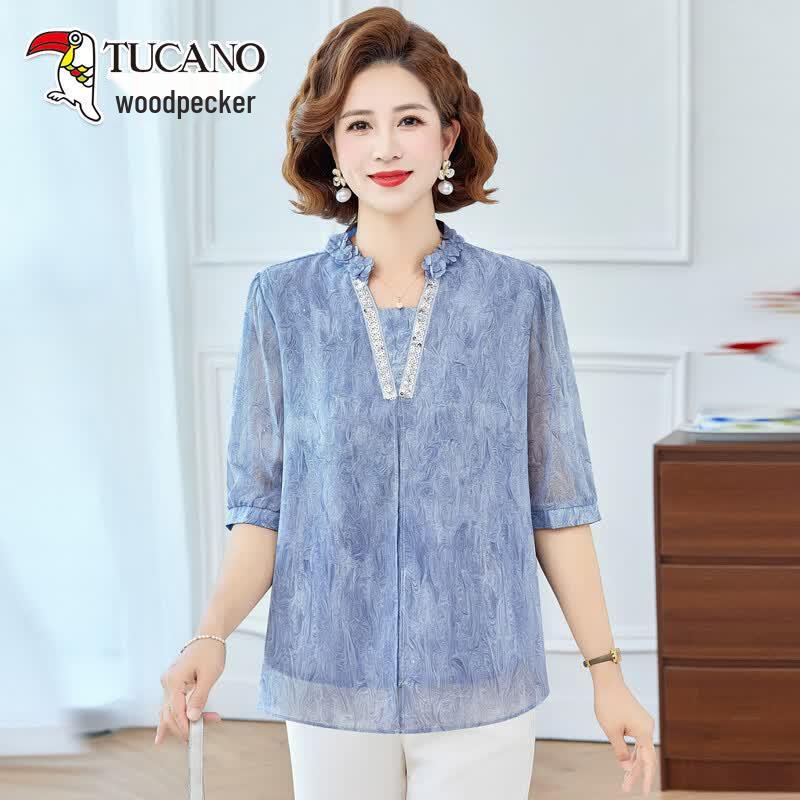 TUCANO Women s Stylish Short Sleeve Summer Top 5XL