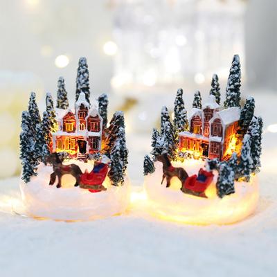 Christmas Decorations LED Night Lights Luminous Micro Landscape House Children's Creative Gift Christmas New Year Ornaments