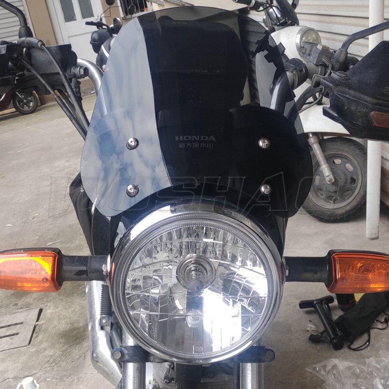 Windshield  For 1993 - 2017 Honda CBF600 CBF 600 CBF500 CBF250 250  CB500 CB 500 Twin Windscreen Screen Bracket Headlight Mount