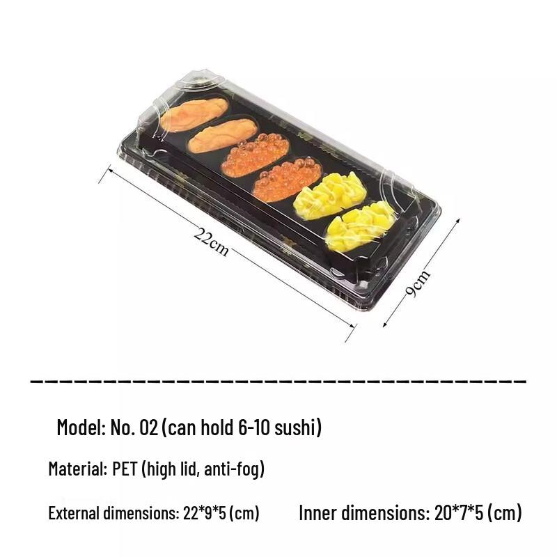 Miaojiayi Disposable Golden Leaf Sushi Takeaway Boxes