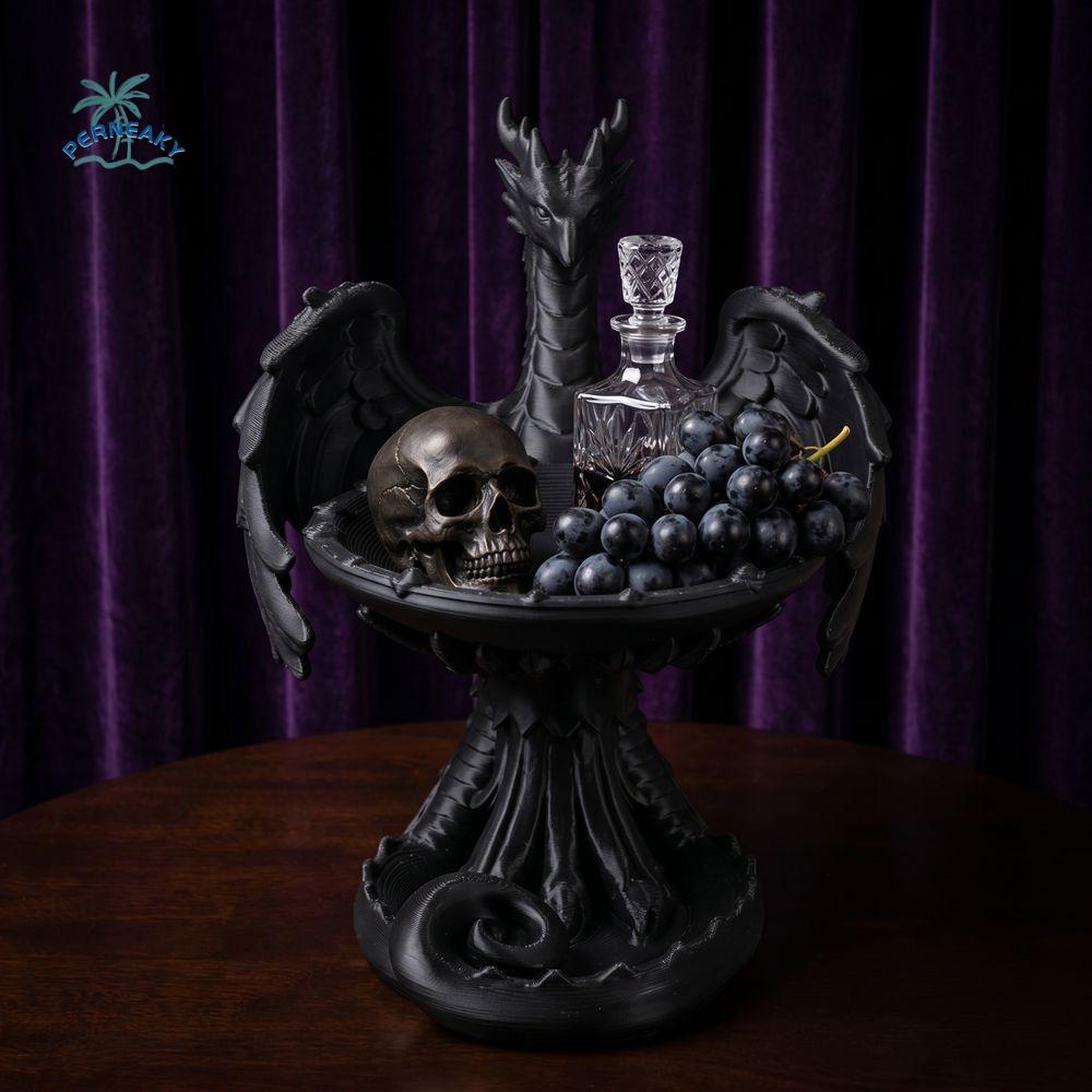 Creative Gothic Bird Tray Statue Decorative Crafts Funny Home Decoration 3D Printed Phoenix Desktop Ornaments Decor