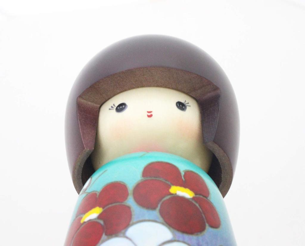 Original Kokeshi Flower Calendar Award Masae Made In Japan Doll, (Plum Blossoms) (Prime Minister's Winner, Fujikawa)