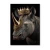 Metal Sculpture Gorilla King Canvas Painting Print Golden Lion Tiger Deer Bull Poster Art Animal Statue Picture Wall Decoration