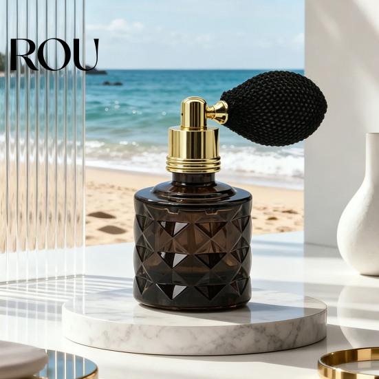 Reusable Perfume Bottle 10ML Vintage Air Bag Bottle, Portable Refillable Fragrance Empty Atomizer Glass Spray for Travel Pocket