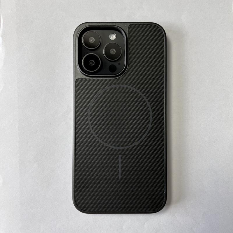 Kohlefaser Textur Kabellose Lade Magnetische Handyhülle Für iPhone 16 Pro Max 15 Pro 14 13 12 für Magsafe Stoßfest Schlank Hart PC Bumper Abdeckung