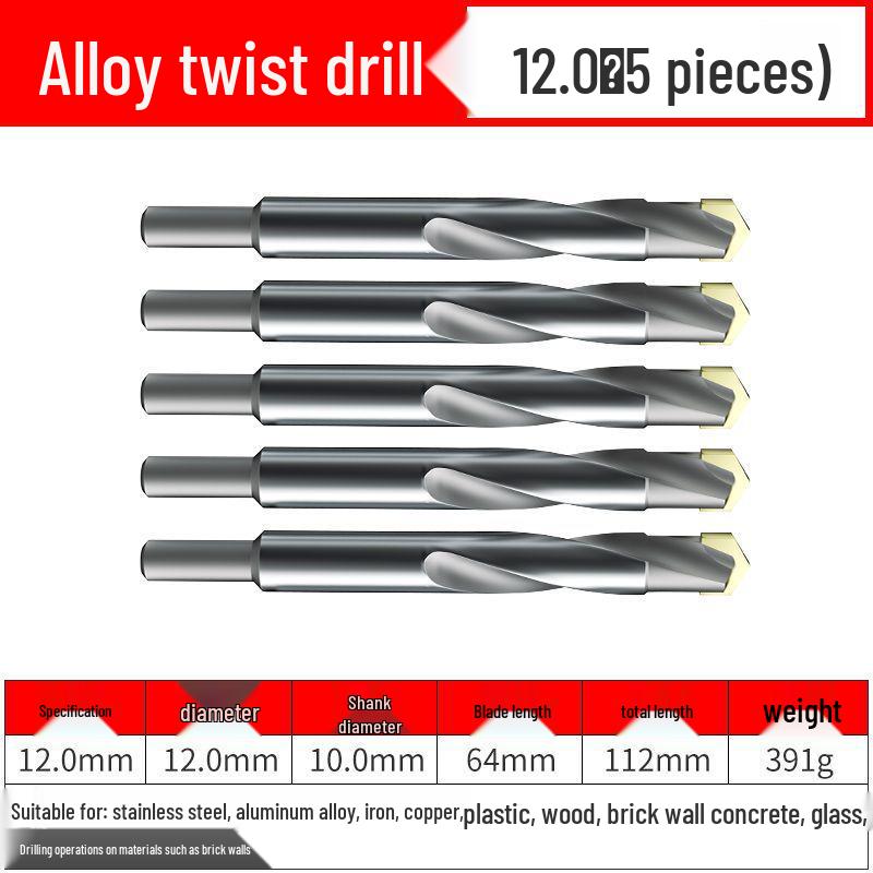 Premium Tungsten Steel Alloy Drill Bit - Super Hard, Stainless Steel Twist for Drilling