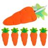 6pcs Carrot Shape Easter Cutlery Holder Bags Felt Tableware Cover For Easter Party
