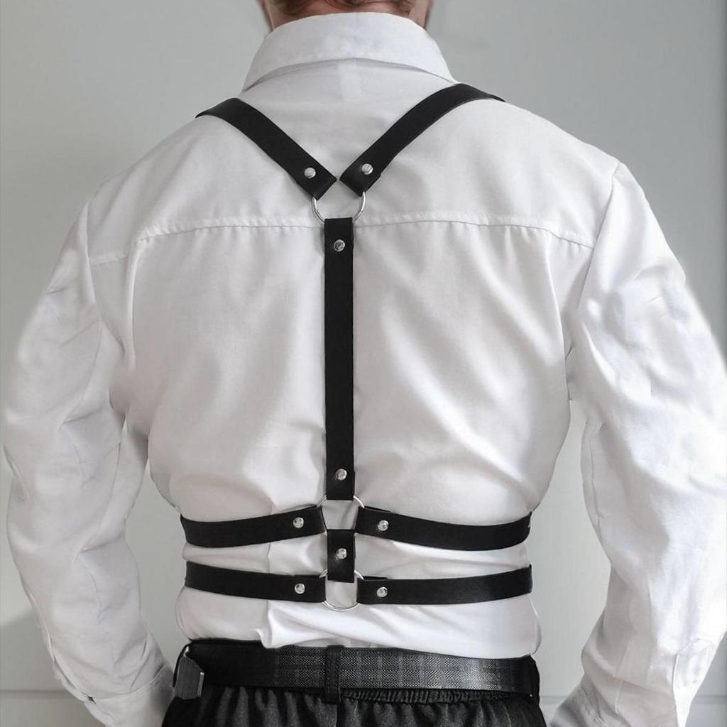 European & American Fashion Kpop Leather Harness Streetwear