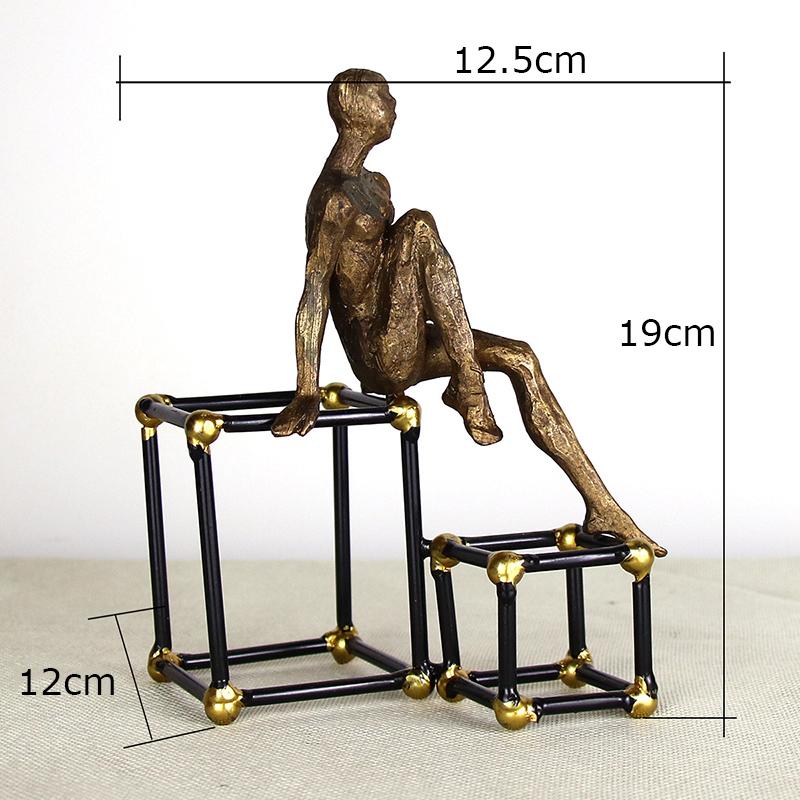 Abstract Figures Statue Acrobat Ornaments Desk Decoration Minimalist Modern Character Resin Sculpture Room Aesthetic Decor