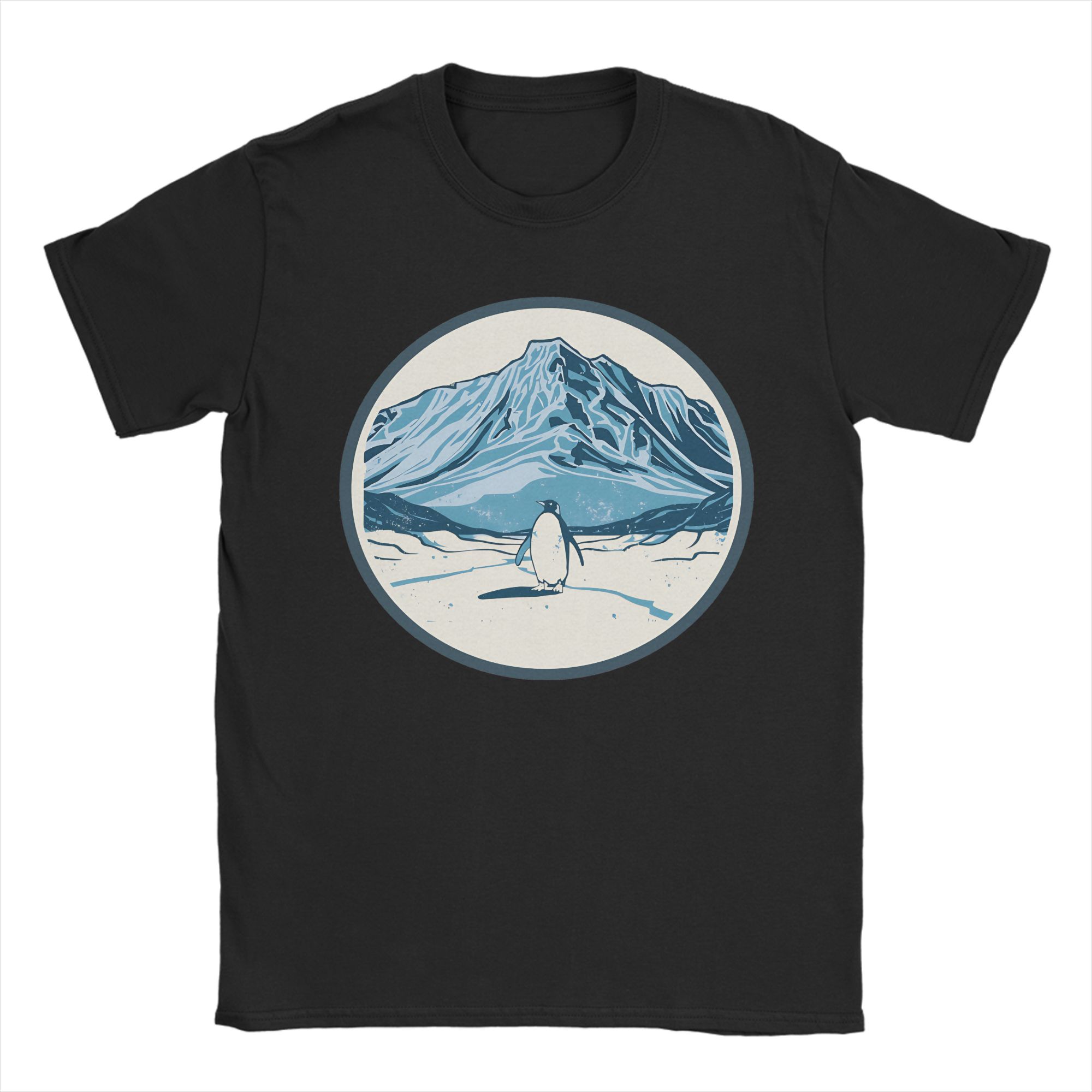 

Nihilist Penguin Waiting for Meaning Men T Shirts Funny Tee Shirt Short Sleeve O Neck TShirt 100 Cotton 6XL Tops S