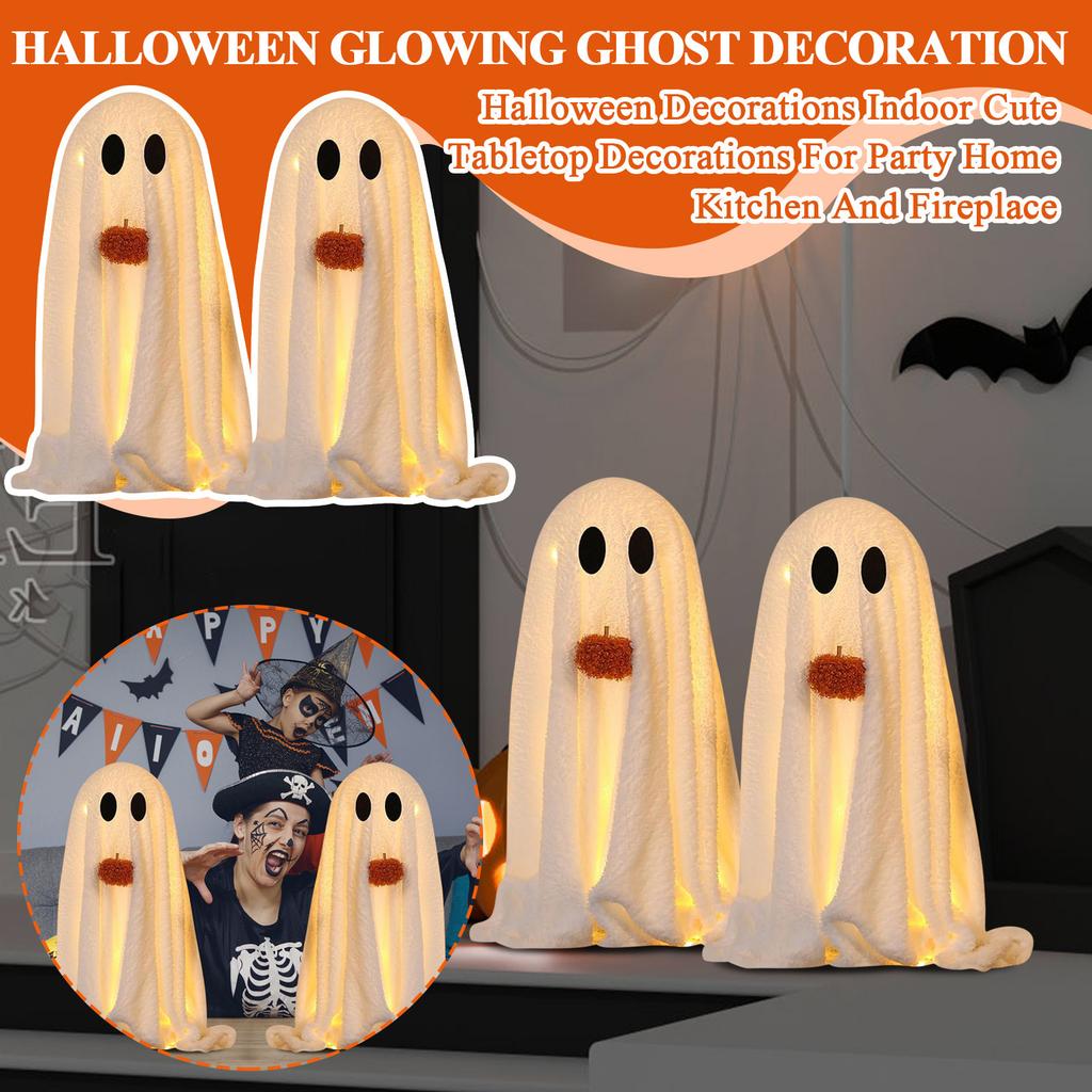 Halloween Decorations  Glowing Halloween Decorations Indoor Cute Tabletop Decorations For Party Home Kitchen And Fireplace