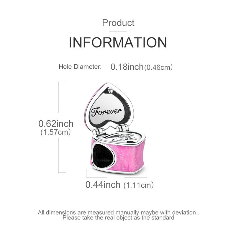 Wedding Ring Box Beads Copper Openable Dangle Pendant Fit Bangle Bracelet Necklace Diy Jewelry