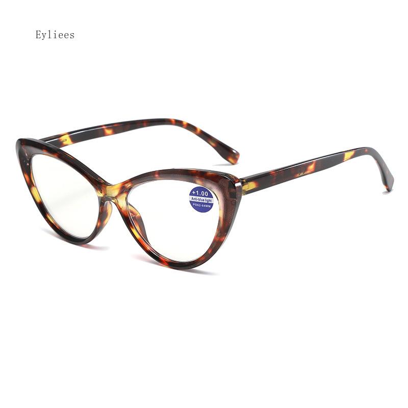 Große Übergroße Lesebrille für Damen Herren Mode Retro Fernsichtbrille Trendig Beliebt Katzenaugen Anti-Blaulicht Alterssichtigkeit