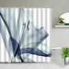 Plant Series Shower Curtain Bathroom Waterproof Polyester Fabric Cloth Curtain Dandelion Flower Print Bathtub Decor With Hooks