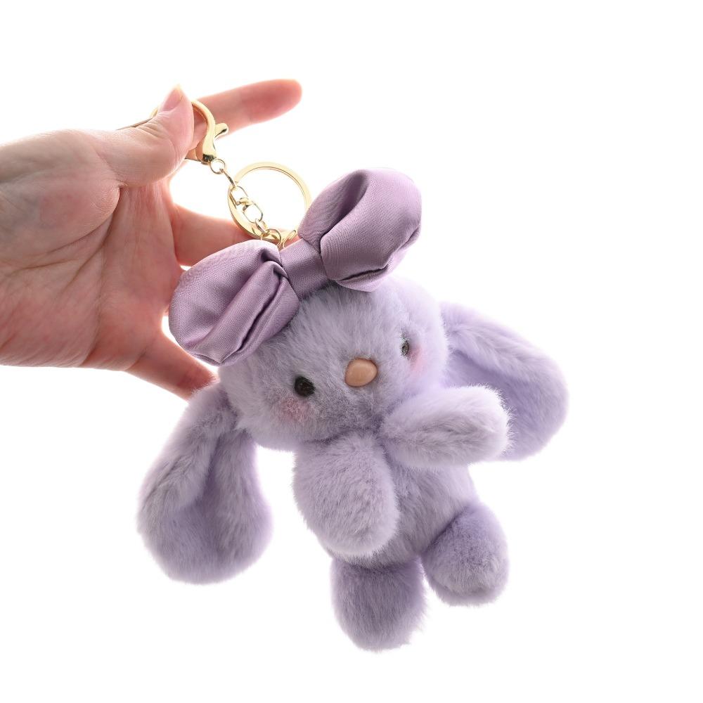 Cute Plush Toy Doll Creative Bunny Key Chain Birthday Present Bag Pendant