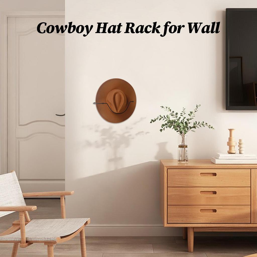 Cowboyhut-Aufhänger 360° drehbar Cowboyhut-Organizer Wand Baseballkappen-Aufbewahrungshalter für Schrank Damen Wohnraum Schlafzimmer Bar Mantel