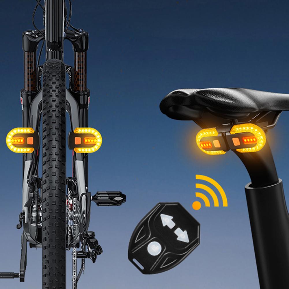 Bicycle Turn Signal Light Wireless Remote Control Taillight LED Warning Tail Lamp Wireless Indicator Back Led Scooter Tail Light
