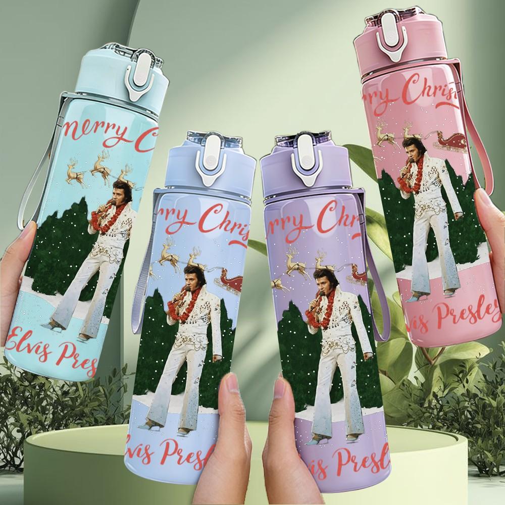 1PC Country Music Character 750ml Sports Water Bottle Leakproof Straw Lid Outdoor Office Home