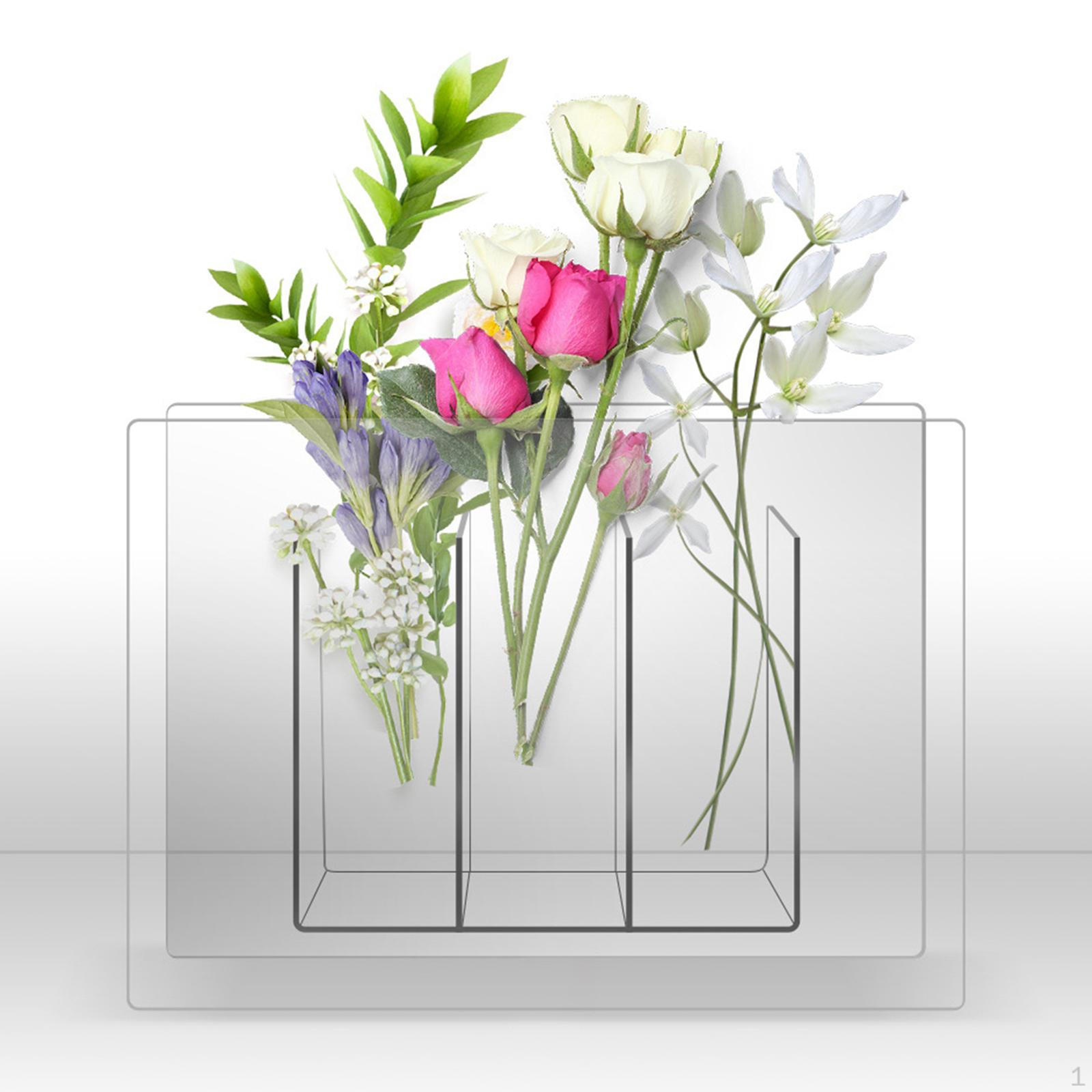 

Acrylic Flower Vase Table Clear Decorative Pot Planter Plant