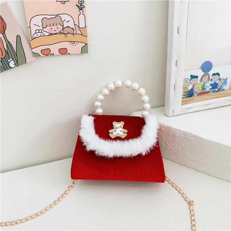 Princess Lovely Style Red Bag For Girls With Cartoon Design Perfect For New Year Gifts And Everyday Adventures