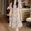 ZANZEA Women Casual Round Neck Summer Floral Print Short Sleeve Dress
