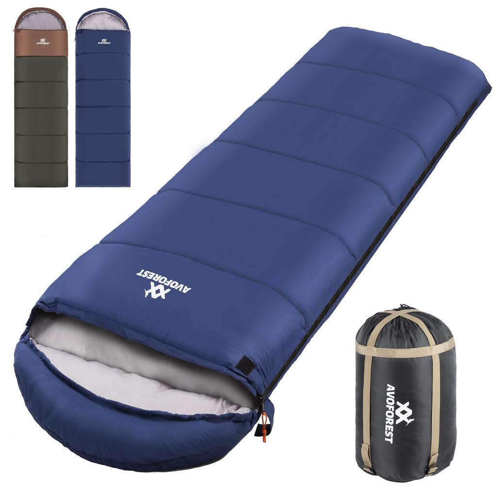 AVOFOREST Sleeping Bag Sleeping Bag 4in1 Multifunctional design at the silent Envelope type Waterproof Storage bag included Washable Compact Outdoor