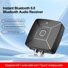 Bluetooth 6.0 Audio Receiver Wireless Stereo Music Hi-Fi 3.5mm Jack 2RCA Adapter Receivers with Mic for Car Speaker PC