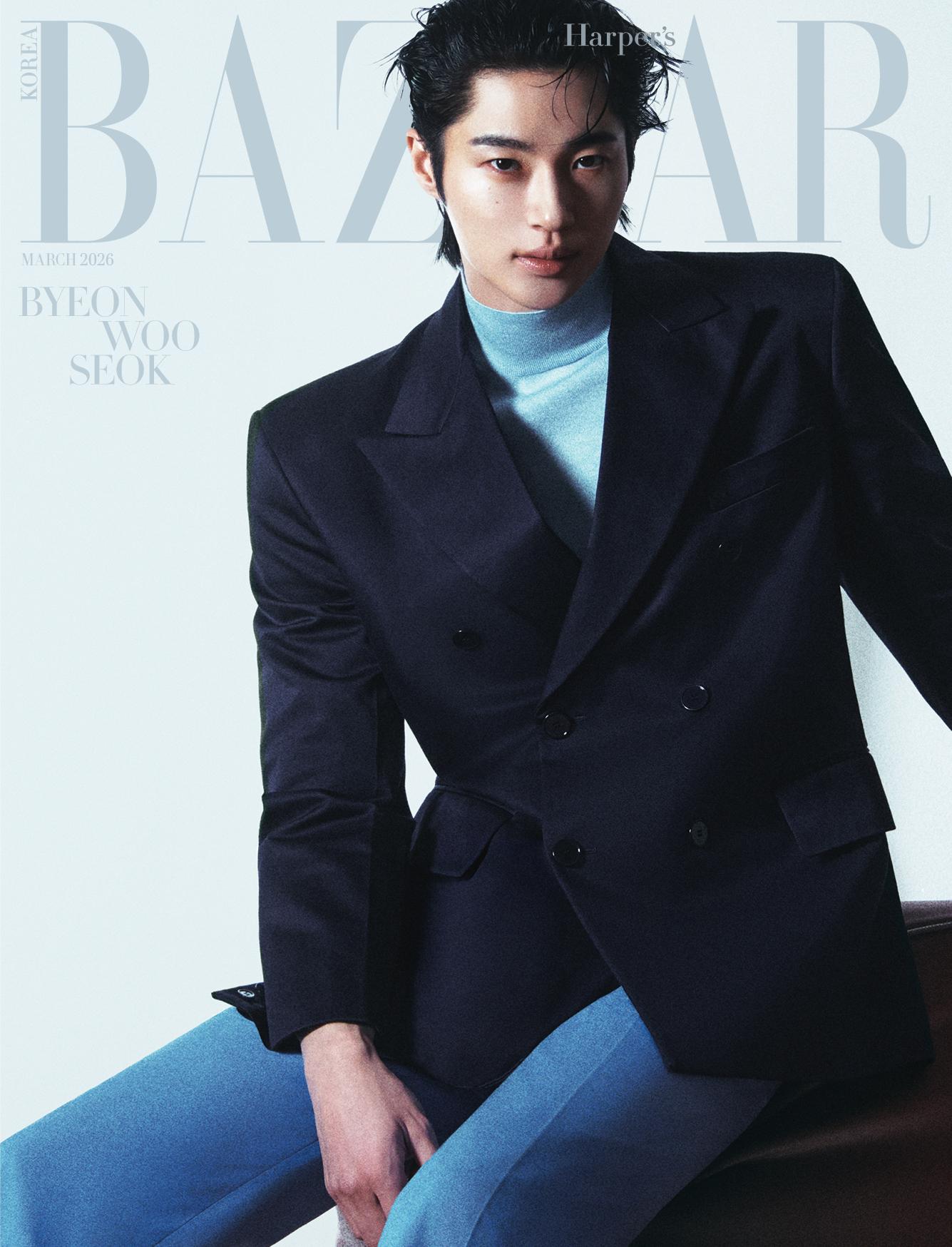 HARPER S BAZAAR Корея 2026 МАРТ Бён Усок, Мияу Наридзу, ALLDAY PROJECT Бэйли Cover C