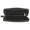 Jiamida Genuine Leather Woven Long Clutch with Multi-Card Slots and Coin Pouch