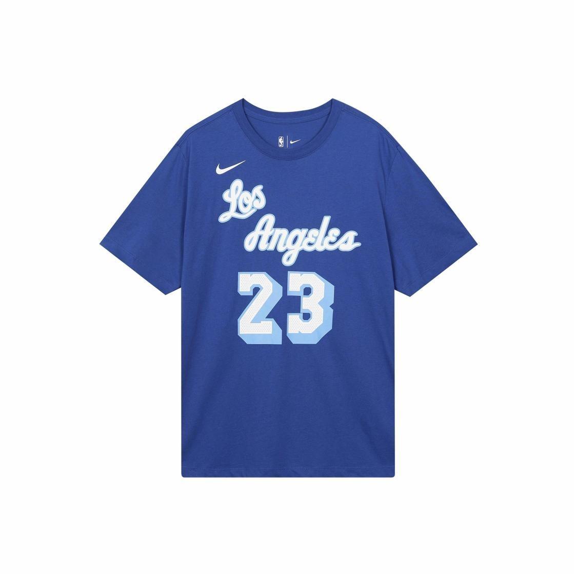 Найк Леброн Джеймс Нет. Мужская синяя футболка с принтом 23 в стиле баскетбола, с коротким рукавом M