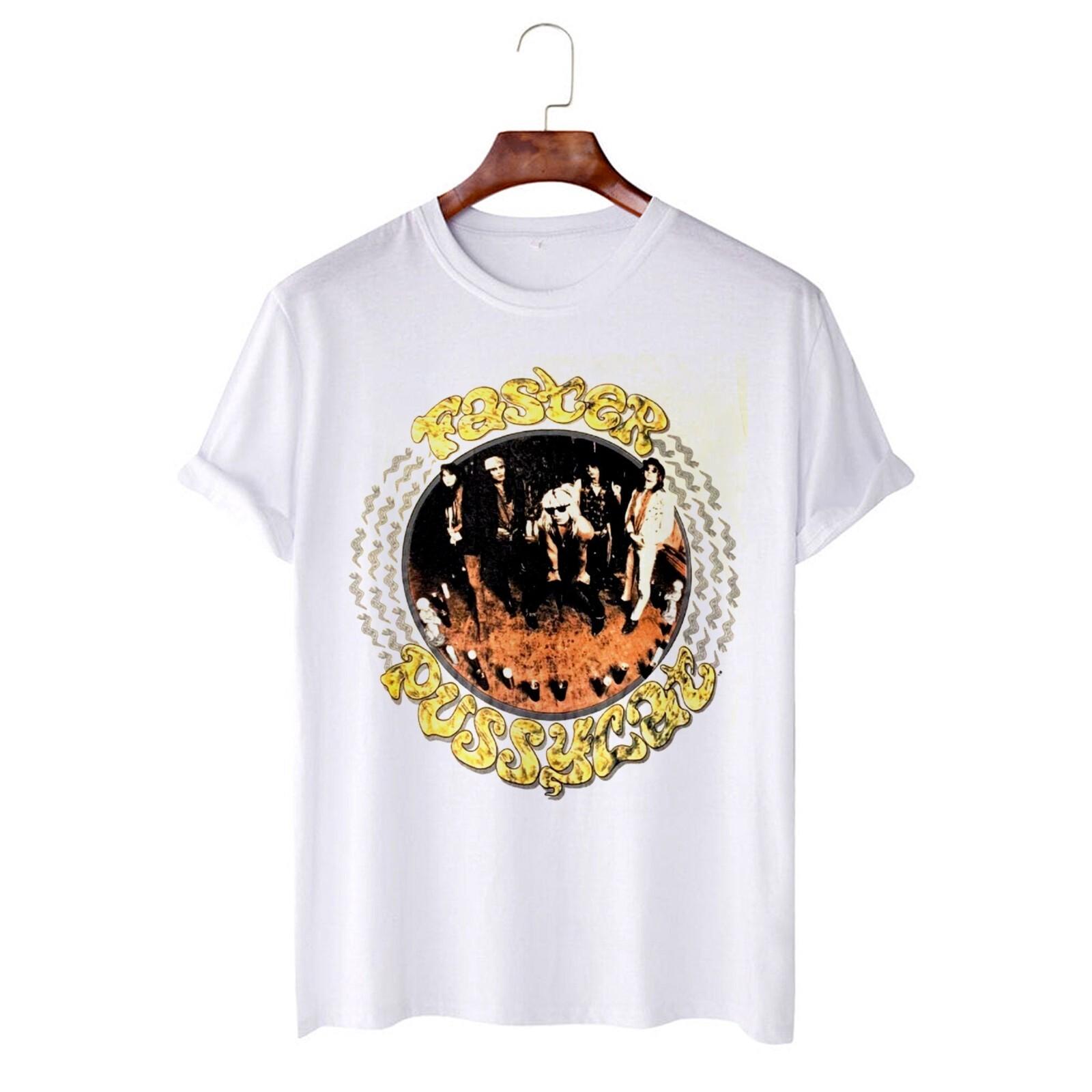 Vintage Faster Pussycat Band Members Heavy Cotton White All Size Shirt S разноцветный