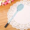 10pcs 0.5mm creative tennis racket shape gel pen cute stationery badminton racket water pen office signature pen