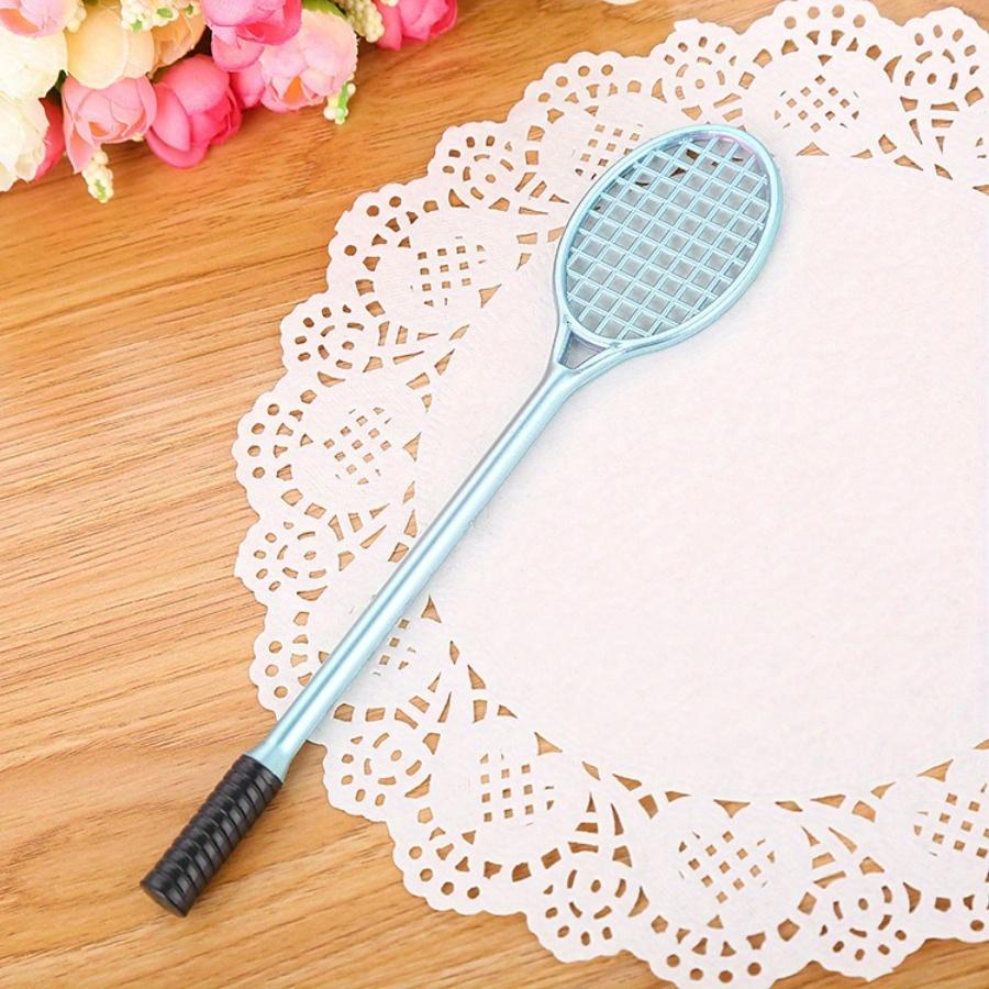 10pcs 0.5mm creative tennis racket shape gel pen cute stationery badminton racket water pen office signature pen