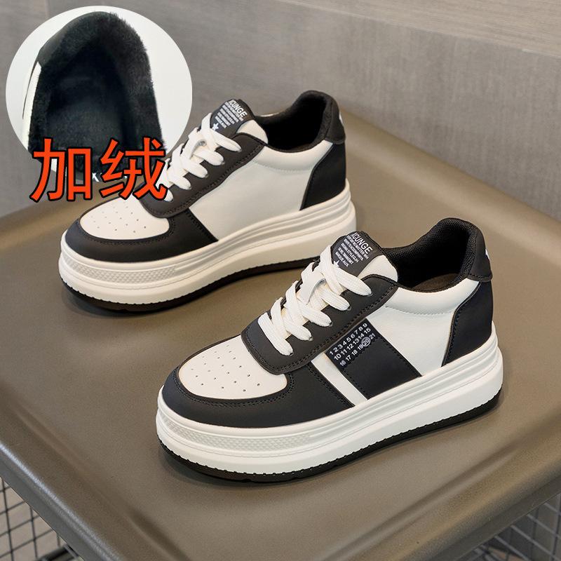 

Autumn new inner heightening thick-soled student casual single shoes low-top comfortable sports women s white shoes 40