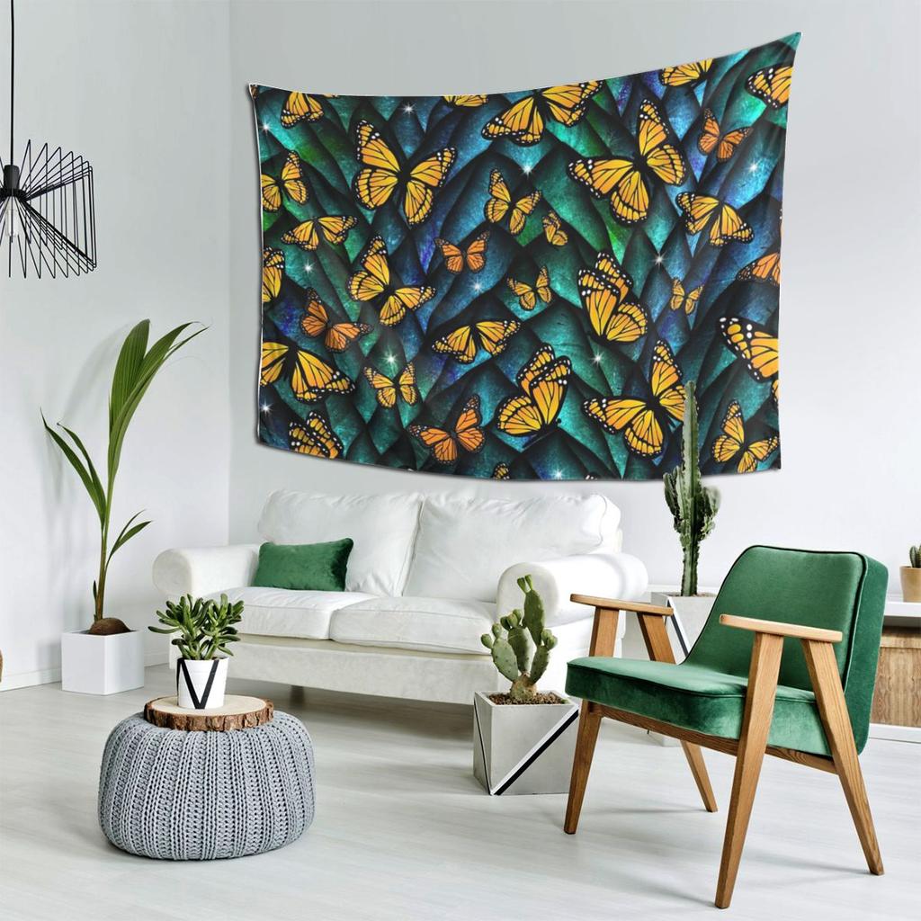 Fantasy Butterfly Dragon Tapestry Decoration Art Aesthetic Tapestries for Living Room Bedroom Home Wall Cloth Wall Hanging