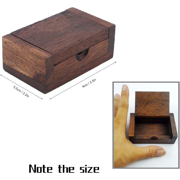 AUNMAS Wooden Toothpick Holder, Vintage Style Portable Toothpick Dispenser for Home Kitchen Travel, Antique Decorative Storage Box with Compact