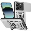 For Xiaomi Redmi Note 14 4G (164.84mm) Case with Slide Camera Lid PC+TPU Kickstand Phone Cover