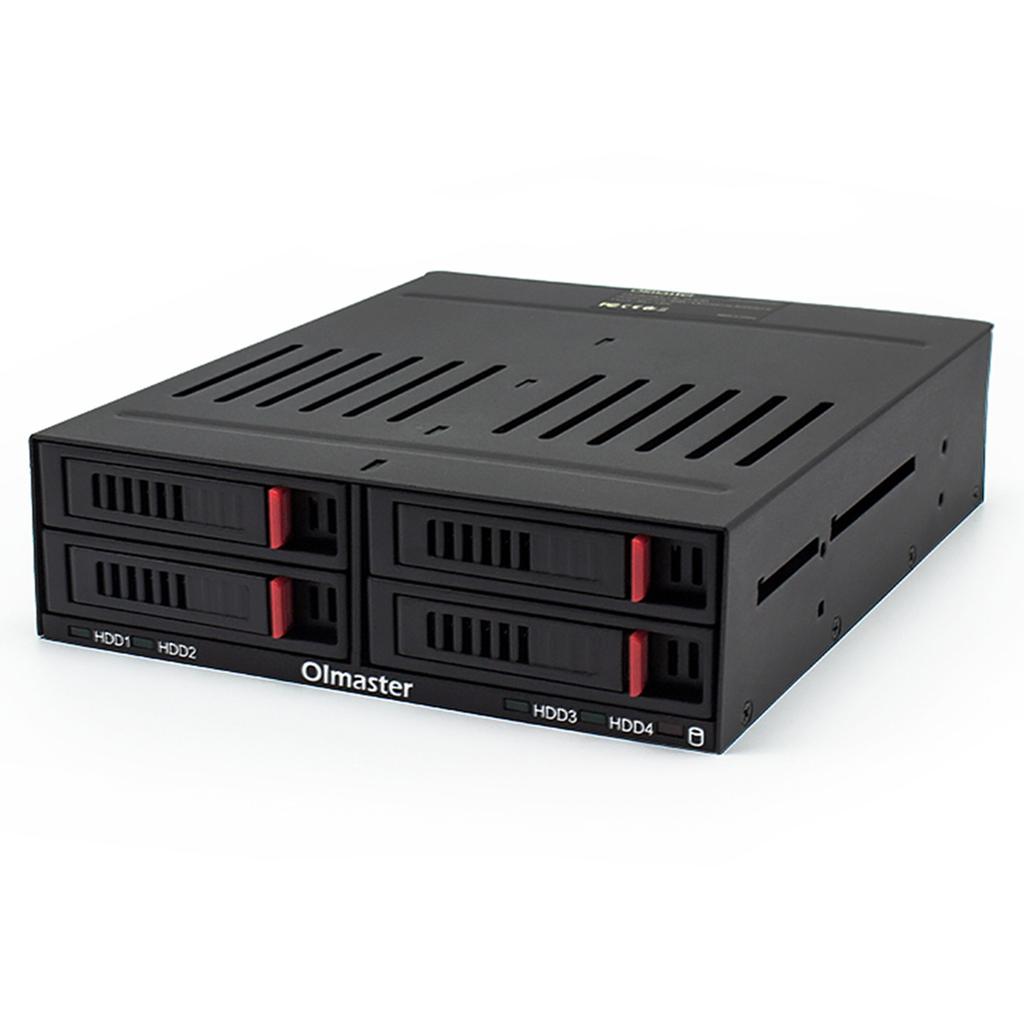 OImaster HE 2006 4 Slot Internal Hard Disk Rack Support Four 2.5 Inch SATA HDD SSD Easy Installation Plug and Play (Not