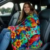 Colorful Parrot Butterfly Flower Jungle Blanket Soft Flannel Throw Tropical Bird Decor Exotic Nature Theme Bedding