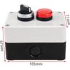 Switch 2 Holes Start Stop self-Sealing Waterproof Push Button Switch 220V with Indicator Light Industrial Stop Switch(Knob Voltage Red)