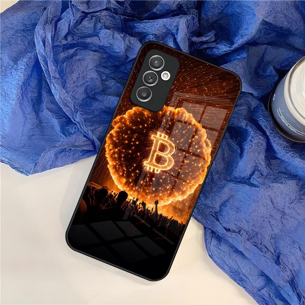 Bitcoin BTC Phone Case for Samsung Galaxy S25 S24 S30 S21 S23 S20 S22 Fe Note 20 Pro Ultra Plus Glass Cover