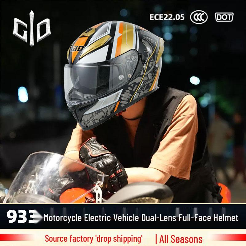 All-Season Motorcycle Full Face Helmet, 3C Certified for Men and Women