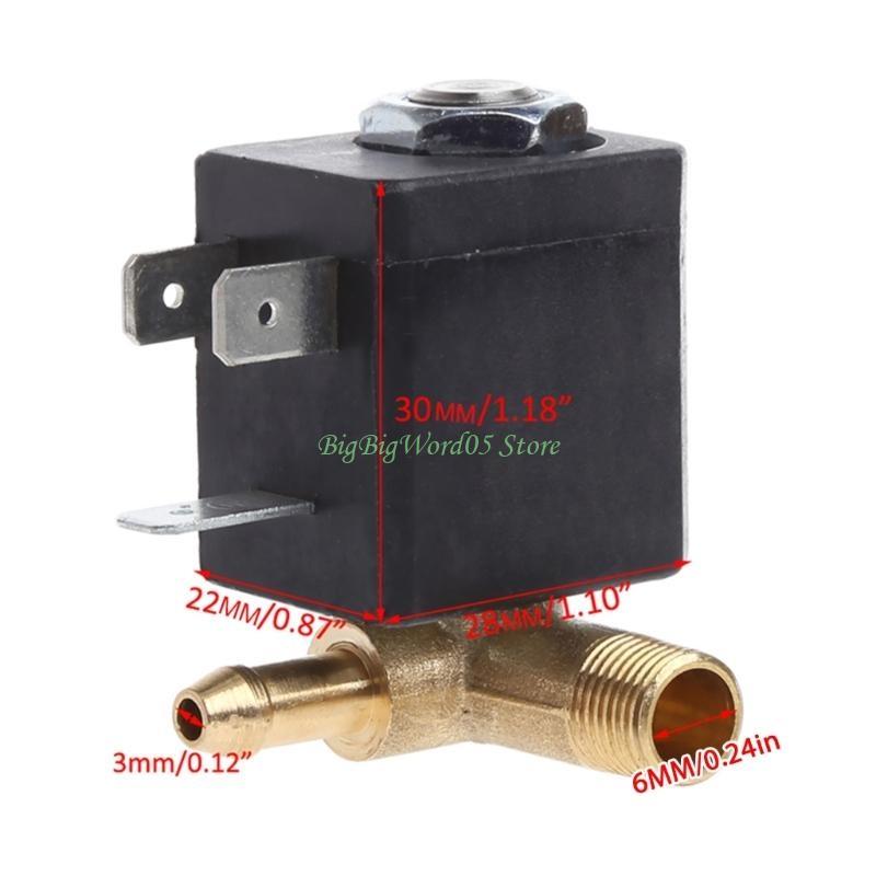 24TE Cannula N/C AC 230V G1/8" Brass Steam Air Generator Water Solenoid for Valve Cof