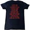 Foo Fighters Unisex Adult Concrete & Gold 2019 European Tour Back Print Cotton T-Shirt