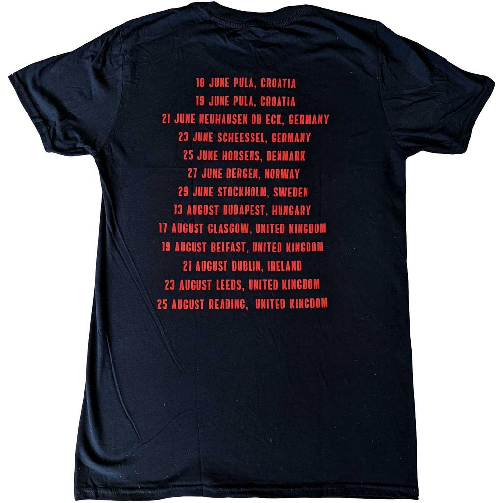 Foo Fighters Unisex Adult Concrete & Gold 2019 European Tour Back Print Cotton T-Shirt