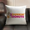Food Dunkin' Donuts Cushion Cover Summer Breathable Linen Organic Fabric Double-Sided Printing Sofa Pillow Case Home Decor