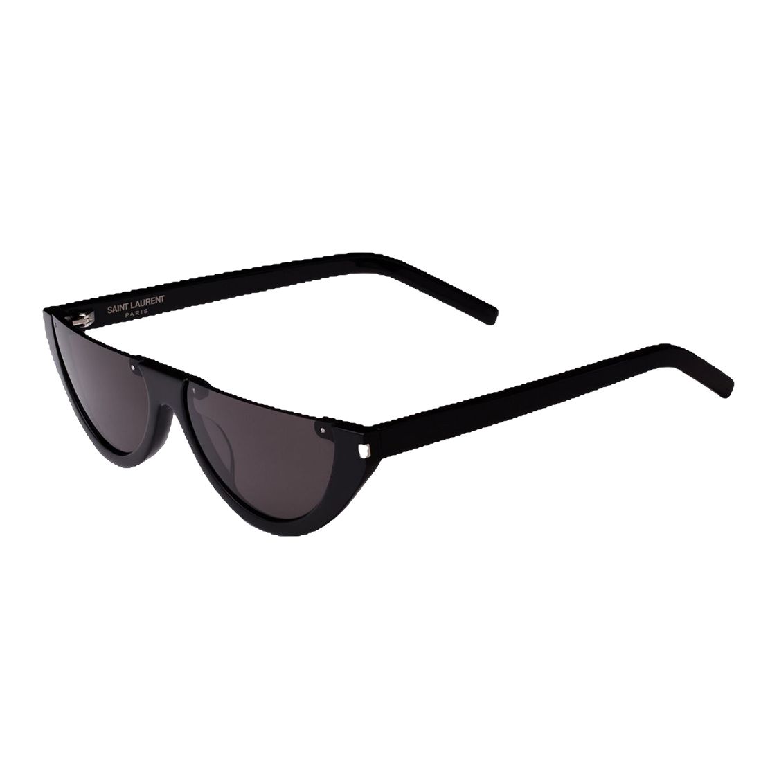 

Saint Laurent Half-Round Slim Cat Eye Sunglasses Irregular Shape Women sunglasses Black 713746Y99011000 Basic Packaging-Eyeglass Case