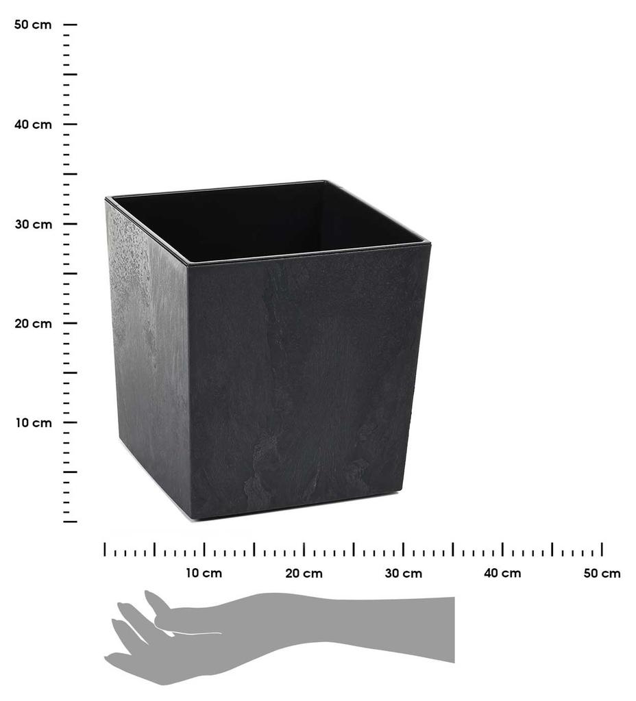 Donica Flore Czarny Beton H25X25 Cm